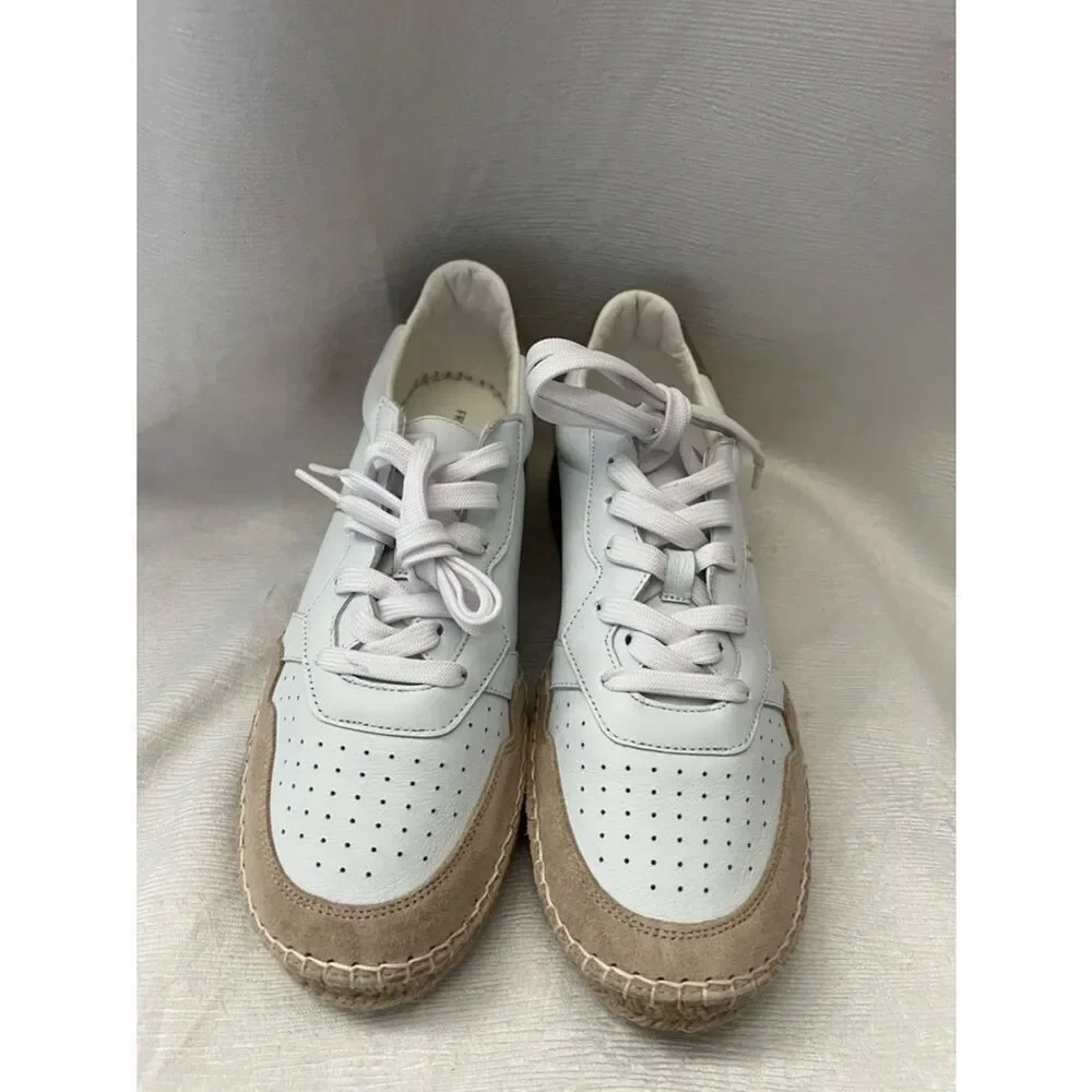 Free People Serendipity Sneakers Women's White & Beige Casual Espadrille Size 41